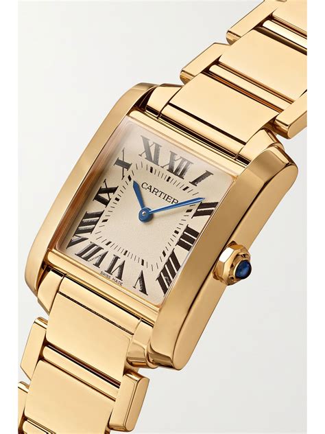 cartier tank watch gold womens|cartier gold tank francaise watch.